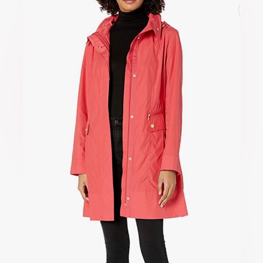Cole Haan Women's Signature Packable Rain Jacket - Medium